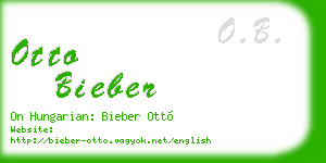 otto bieber business card