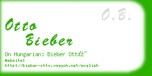 otto bieber business card